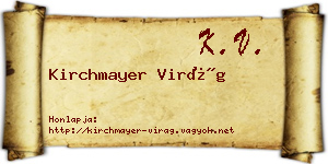 Kirchmayer Virág névjegykártya