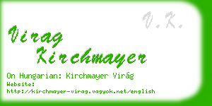 virag kirchmayer business card