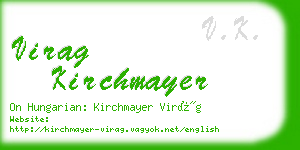 virag kirchmayer business card